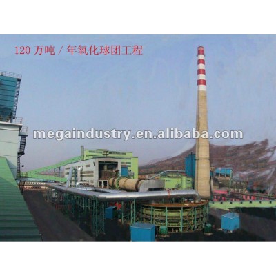 Rotary kiln- chain grate machine hematite/magnetite pelletizing plant